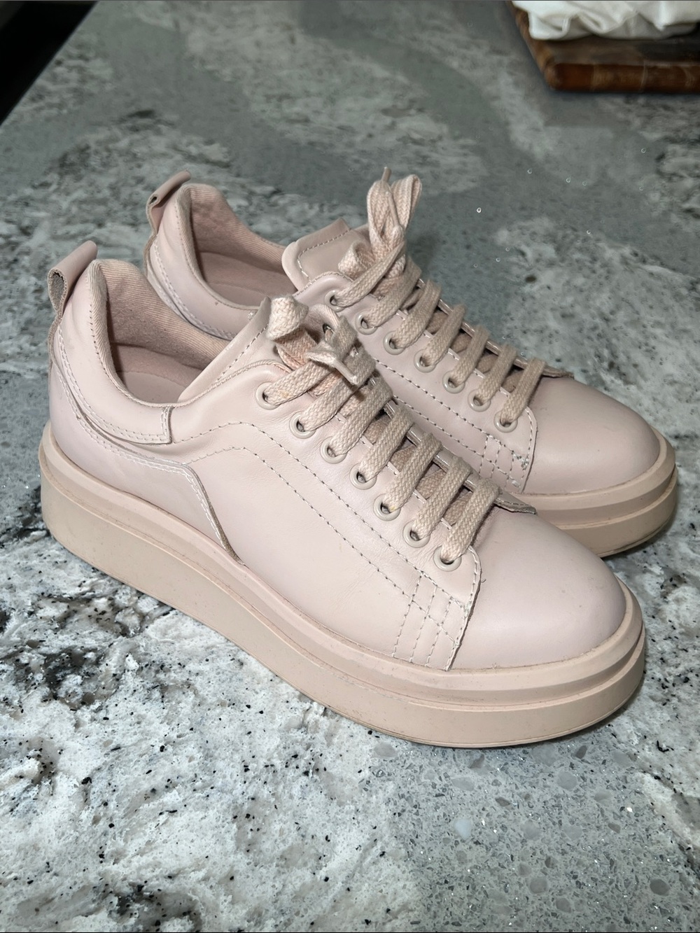 ZARA Pastel Pink Chunky Platform Sneakers Size 38 (US 7.5)